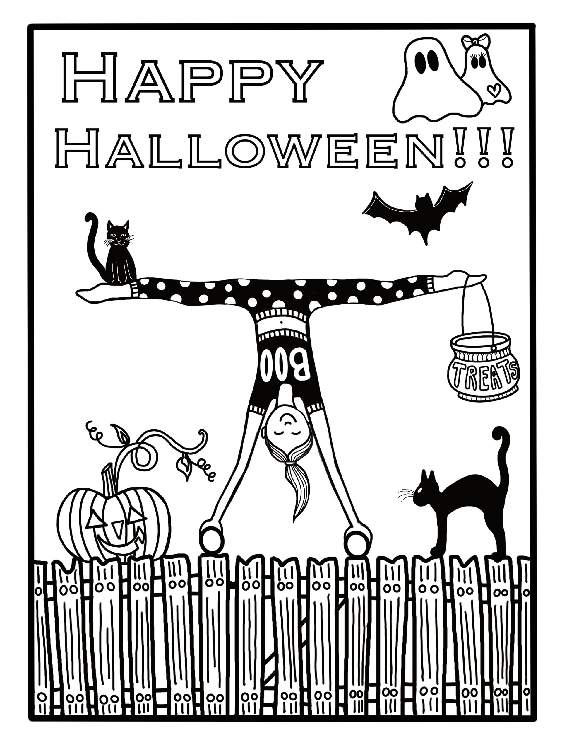 Halloween coloring 2 page 2025